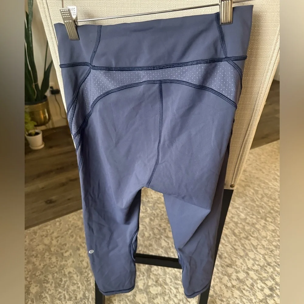 Lululemon High Times Metta High Rise Legging 7/8 Length Pant, Purple, 8